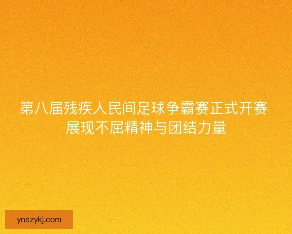 第八届残疾人民间足球争霸赛正式开赛 展现不屈精神与团结力量