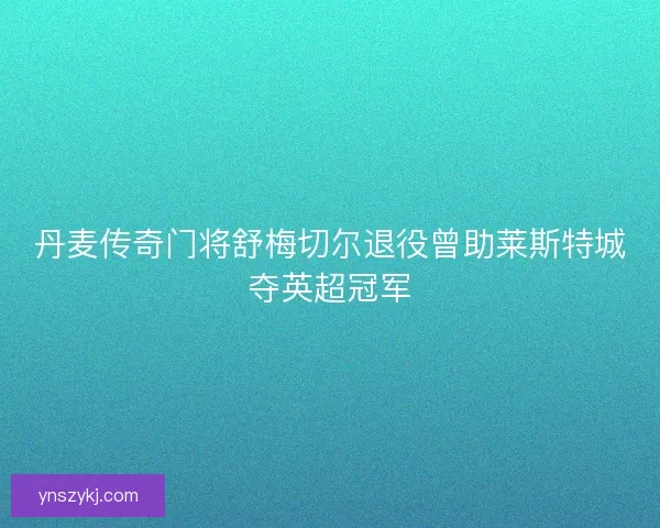 丹麦传奇门将舒梅切尔退役曾助莱斯特城夺英超冠军 丹麦传奇门将舒梅切尔退役曾助莱斯特城夺英超冠军